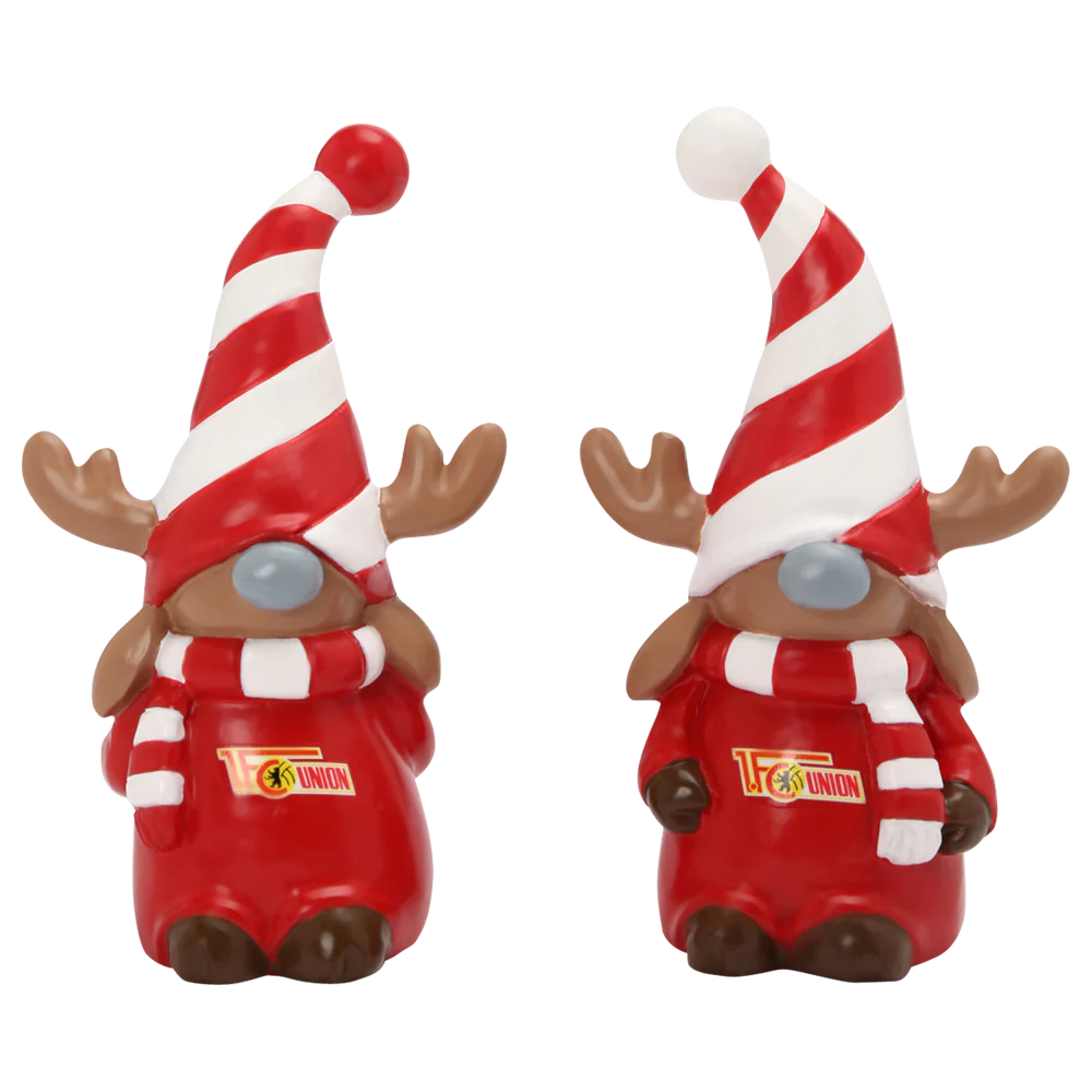 Elch Figuren 2er Set - rot/weiß