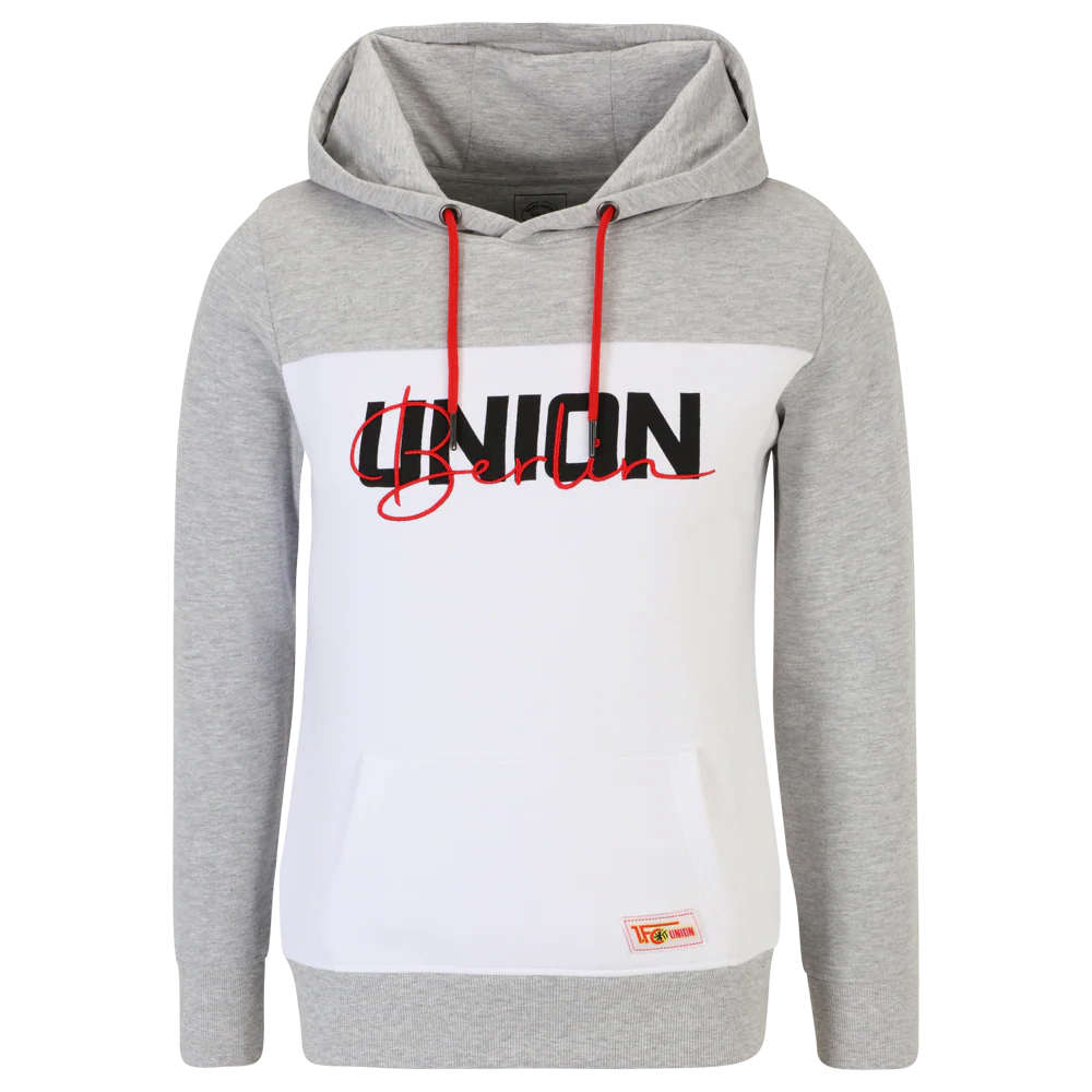 Frauen Kapuzenpullover Union Signature - weiß/grau