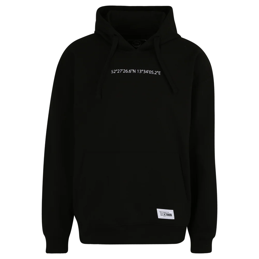 Kapuzenpullover Koordinaten - schwarz