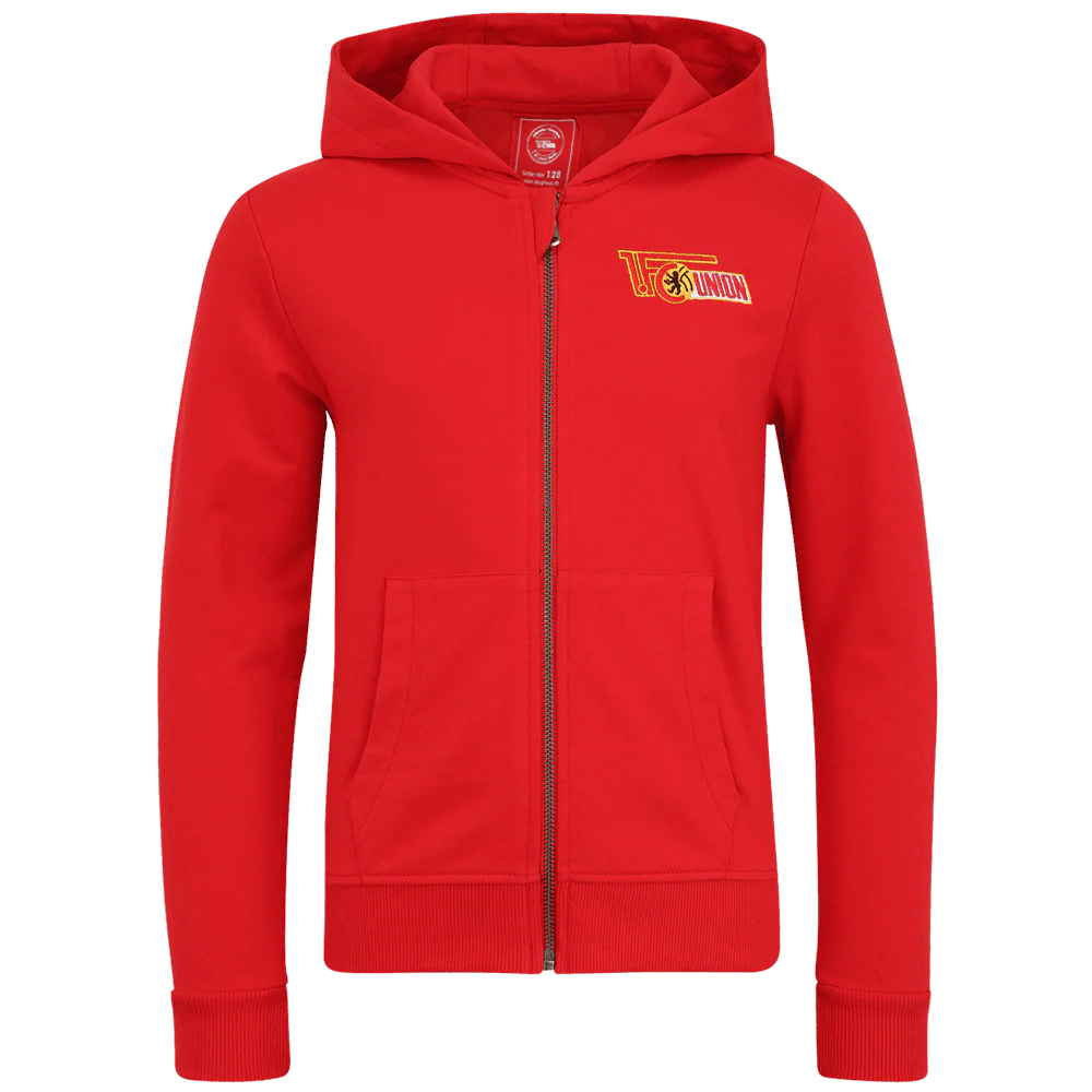 Kinder Kapuzenjacke Logo - rot