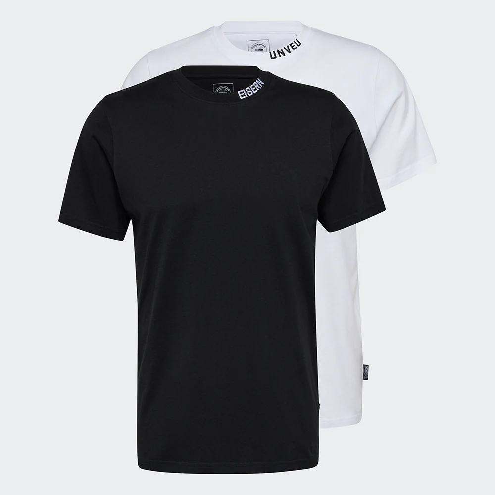 T-Shirts Doublepack UNVEU -schwarz/weiß