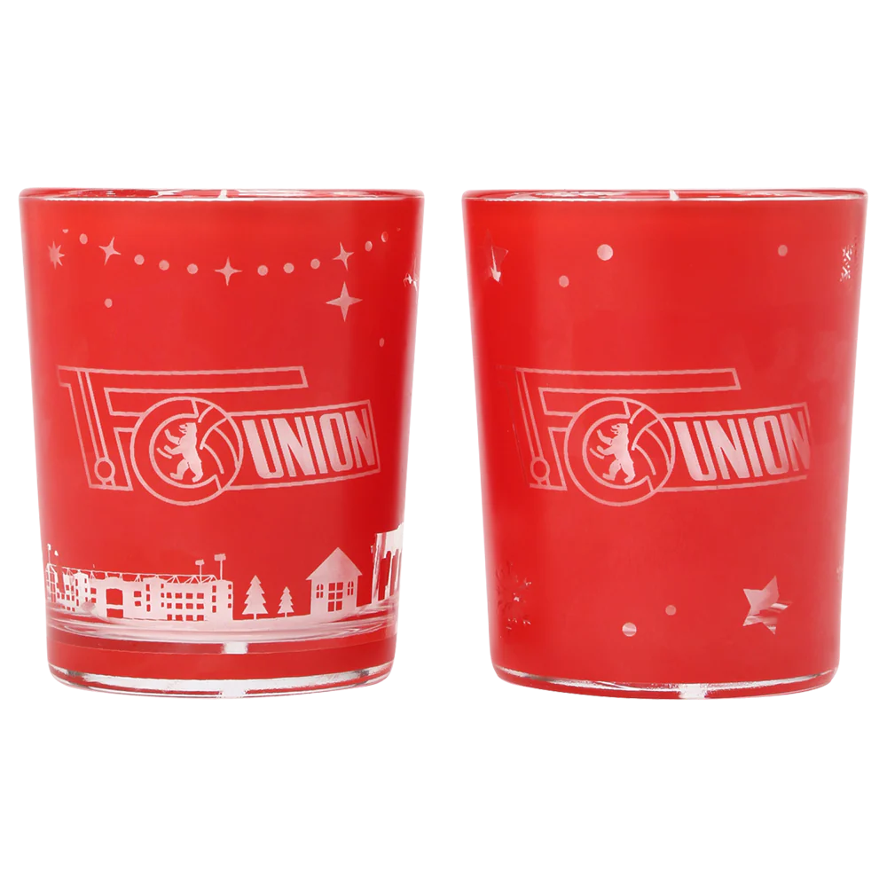 Teelichthalter Weihnachten 2er Set - rot